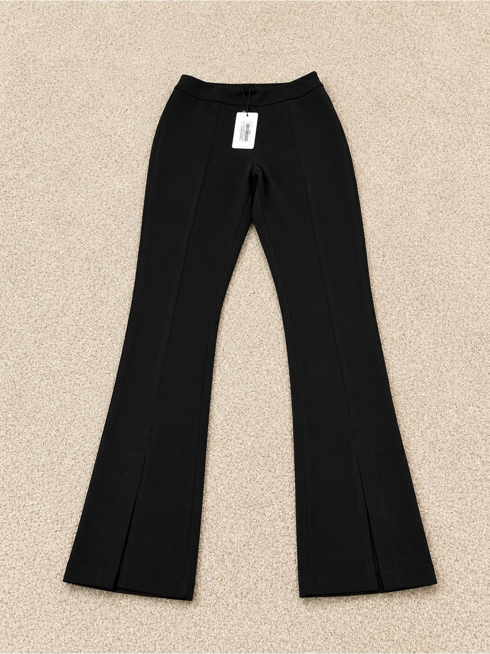 Line & Dot Black Boot-Cut Ponte Pants
